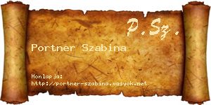 Portner Szabina névjegykártya